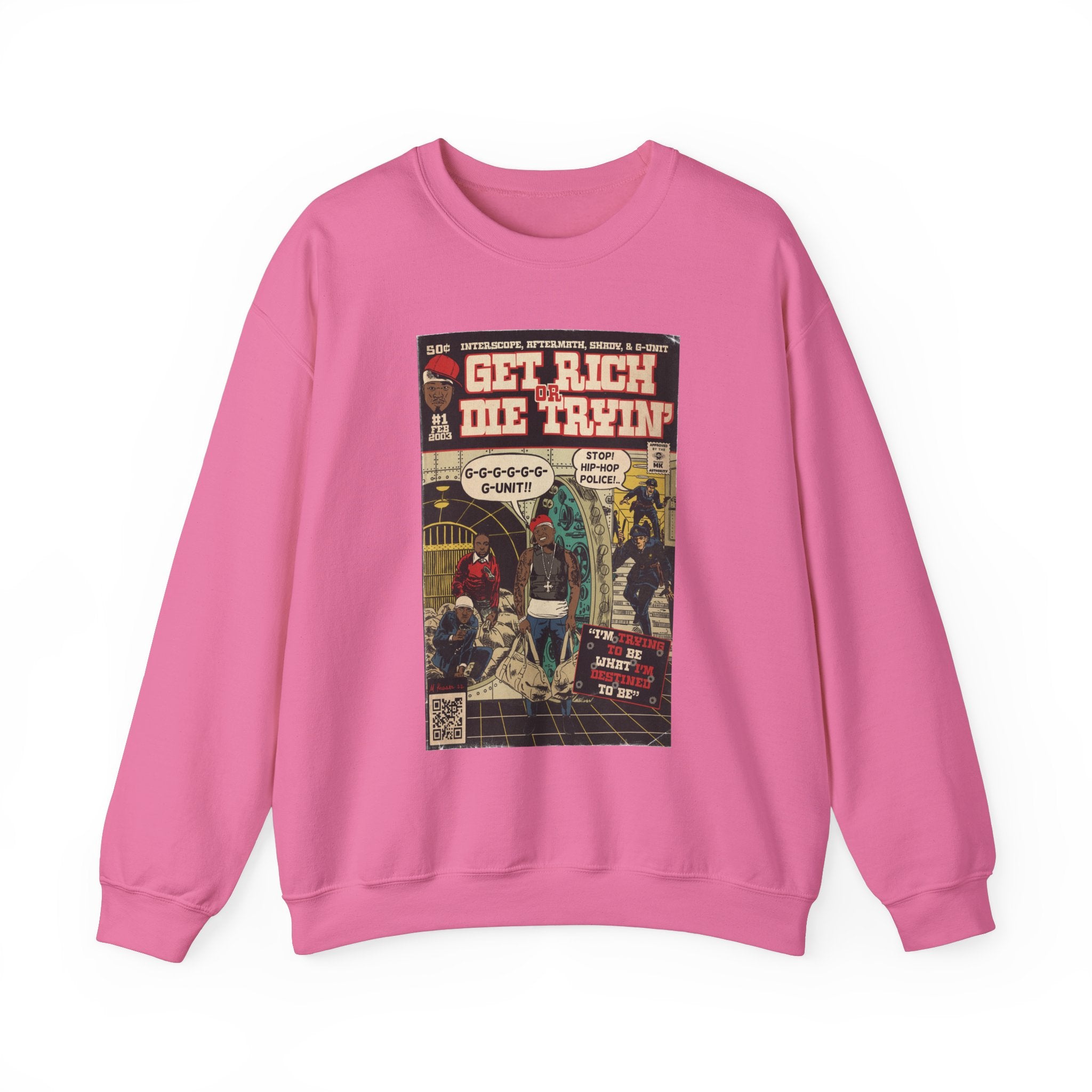 Get Rich Or Die Tryin - Comic Art - Unisex Heavy Blend™ Crewneck Sweatshirt