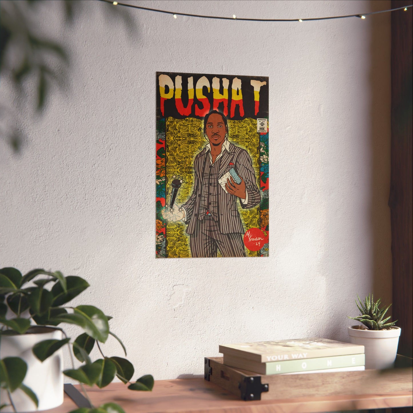 Pusha T - Comic Book Art - Matte Vertical Poster