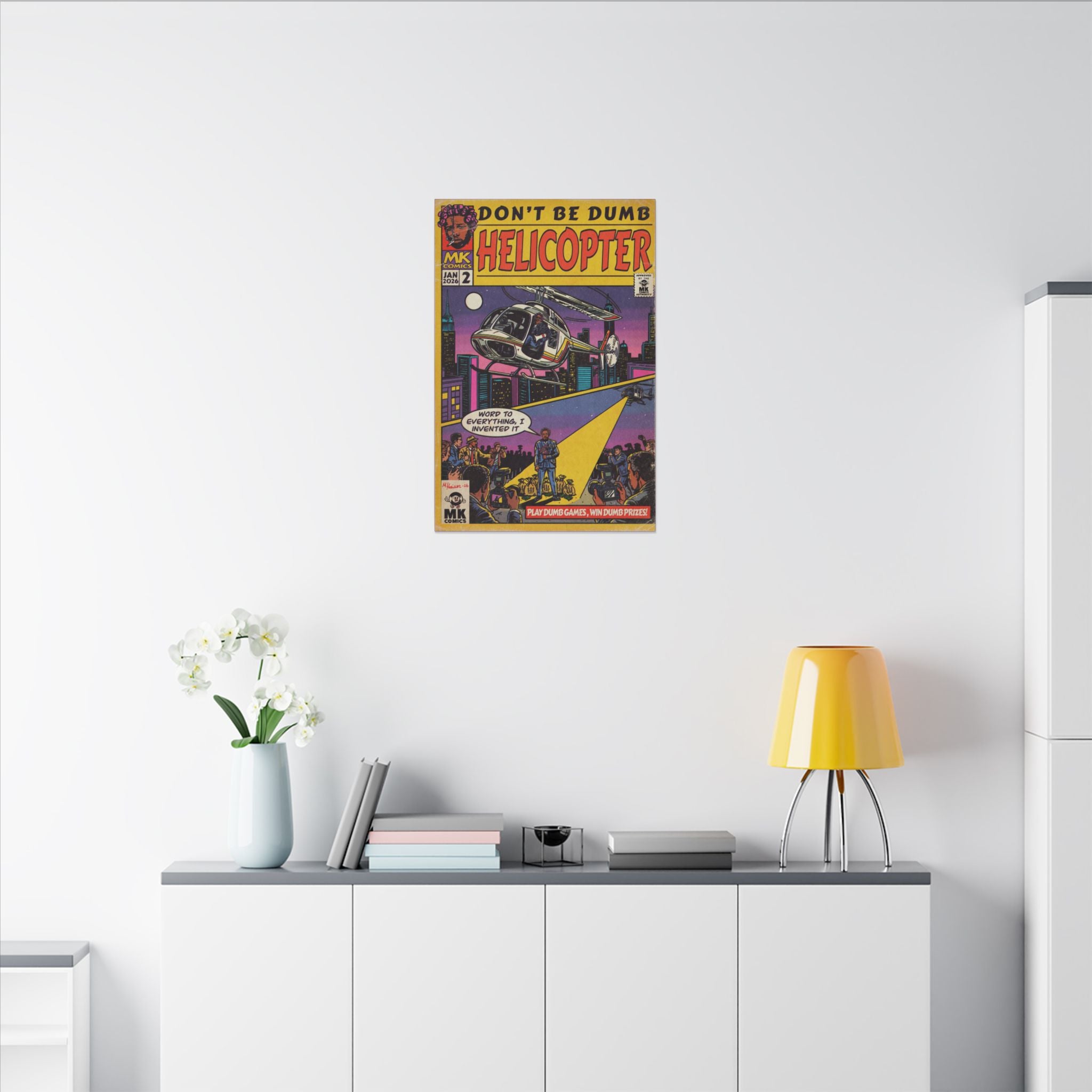 Helicopter - Matte Canvas, Stretched, 0.75" (Multi-Size)