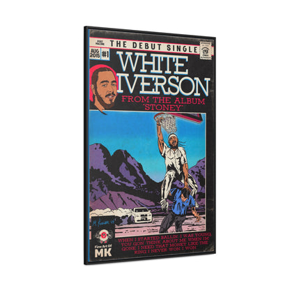 Post Malone - White Iverson - Gallery Canvas Wraps, Vertical Frame