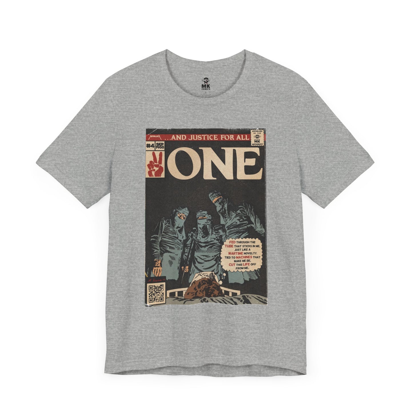 Metallica- One - Comic Book Art - Unisex Jersey Short Sleeve Tee