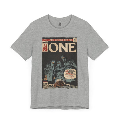Metallica- One - Comic Book Art - Unisex Jersey Short Sleeve Tee