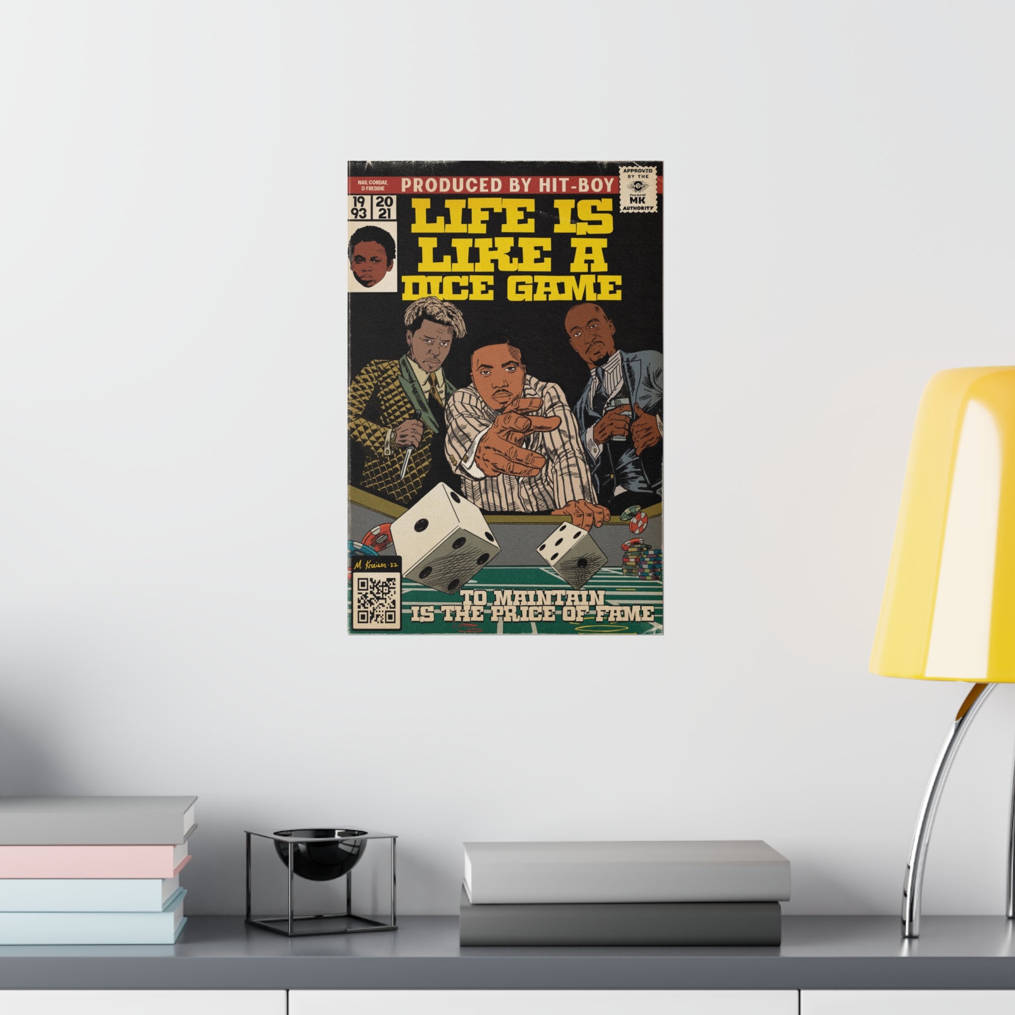 Life Is Like A Dice Game - Vertical Matte Poster