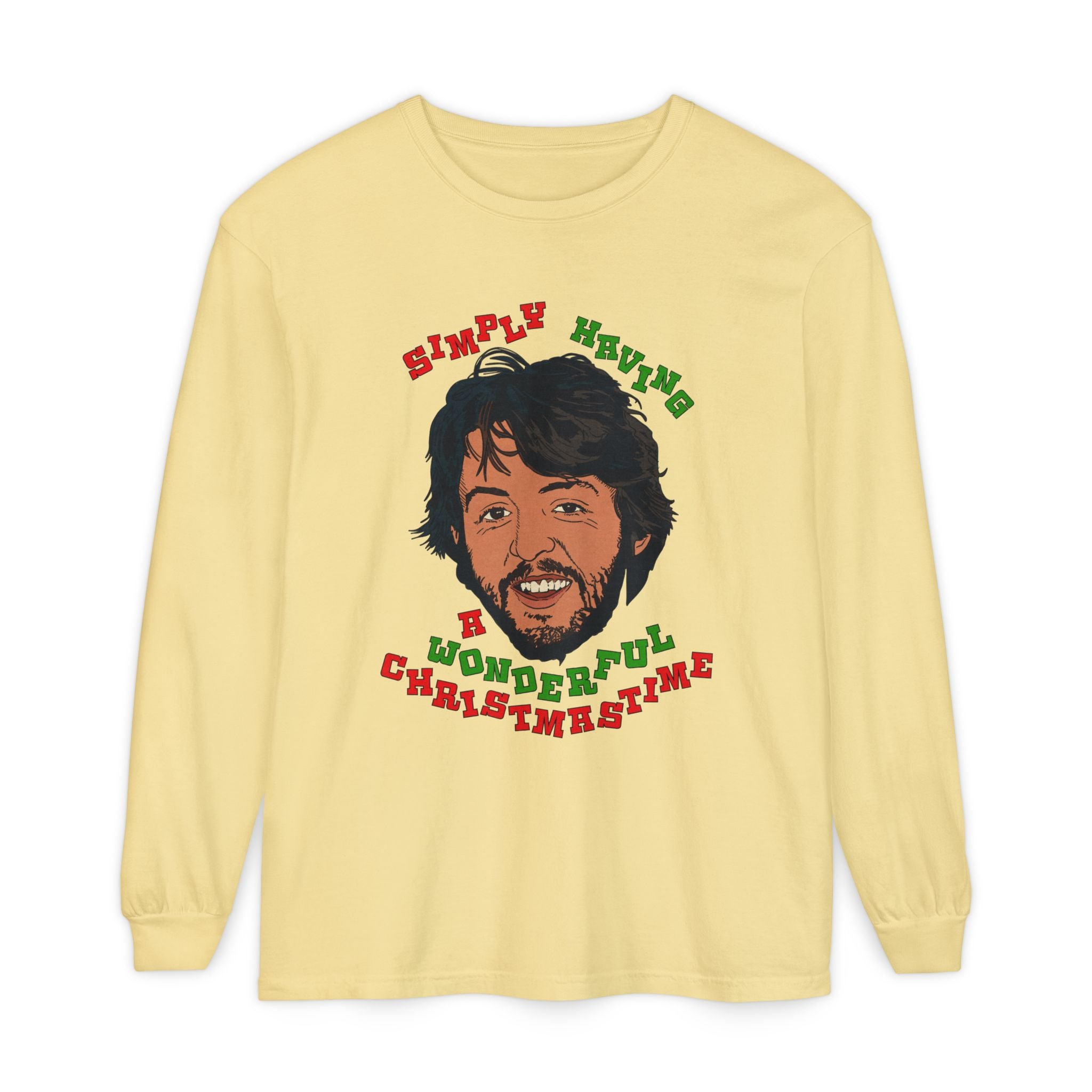 Wonderful Christmastime - Unisex Comfort Colors Long Sleeve T-Shirt