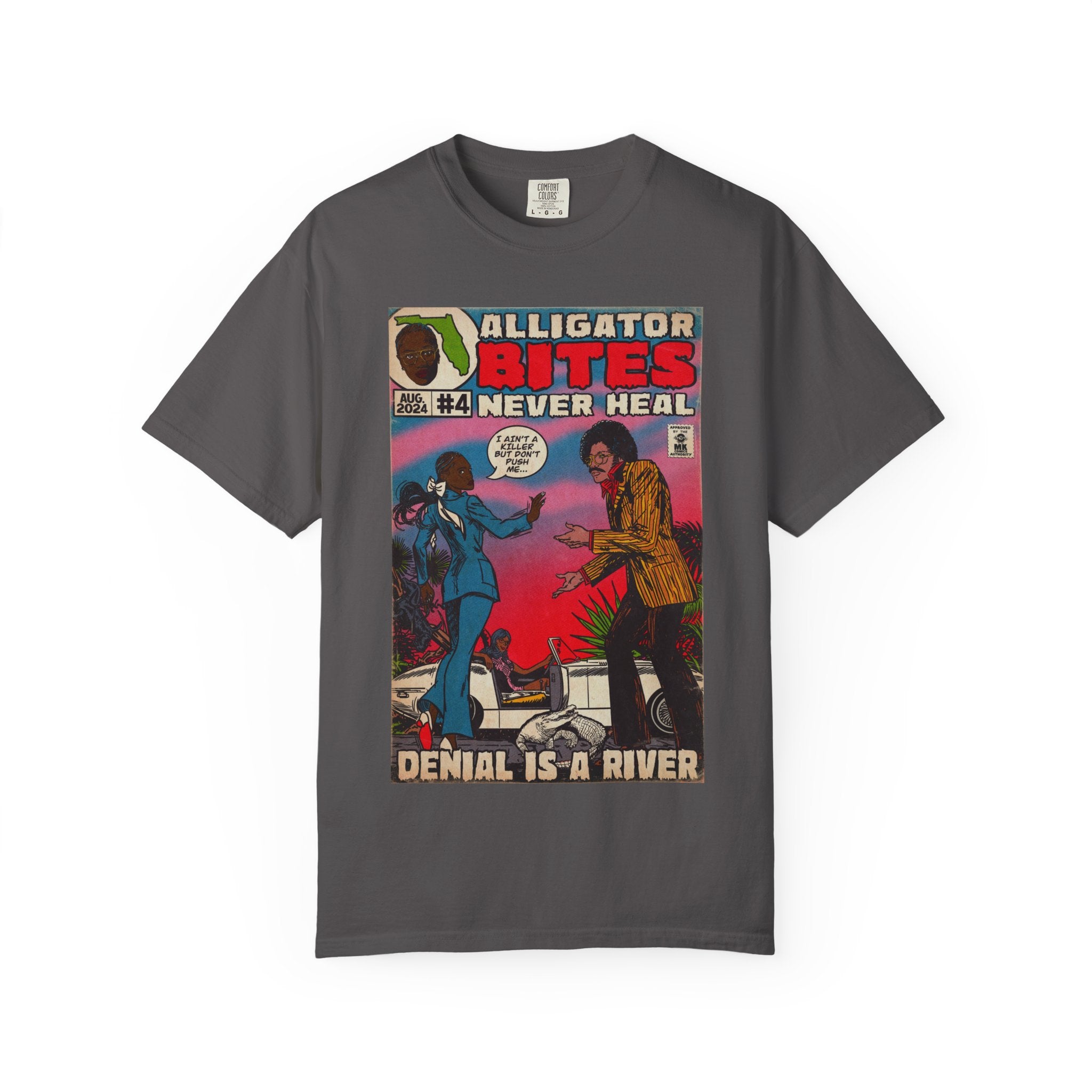 Denial is a River - Alligator Bites - Unisex Comfort Colors T-shirt