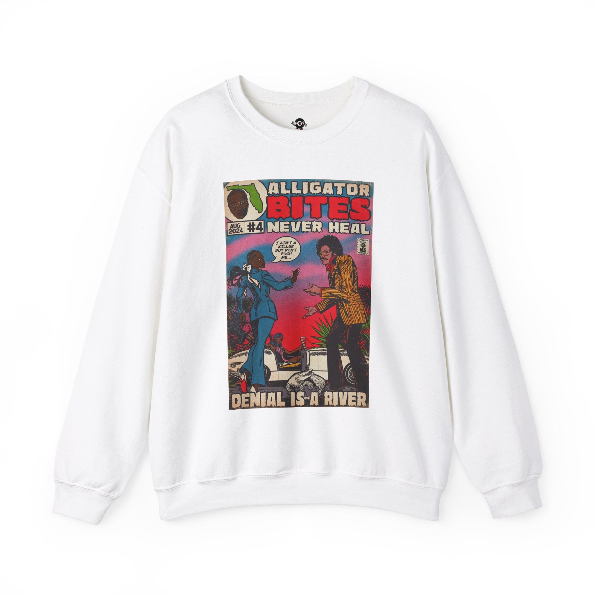 Denial is a River - Alligator Bites - Unisex Heavy Blend™ Crewneck Sweatshirt