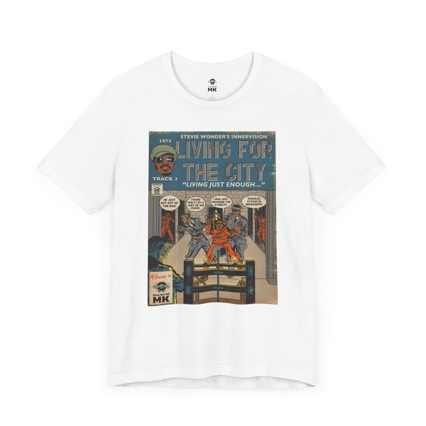 Stevie Wonder - Living For The City - Unisex Jersey Short Sleeve Tee