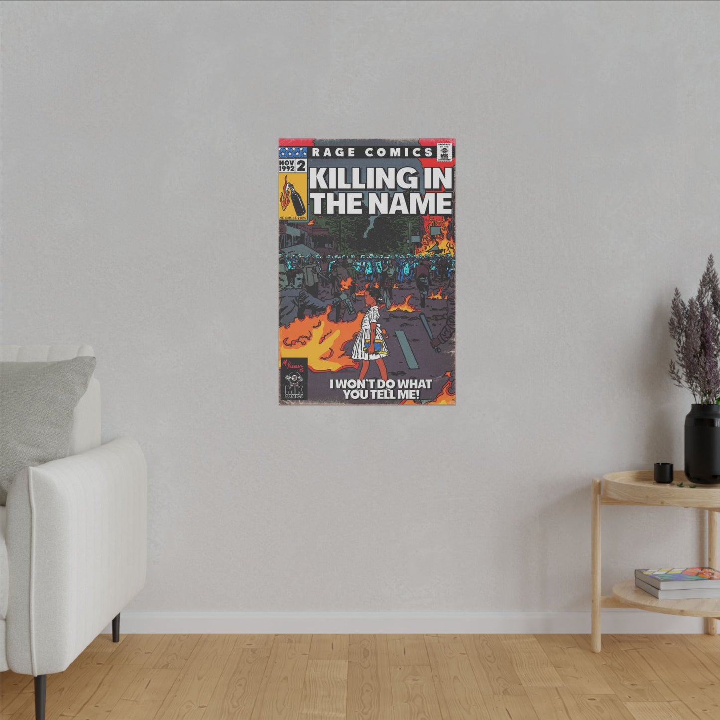 Rage - Killing In the Name - Matte Canvas, Stretched, 0.75" (Multi-Size)