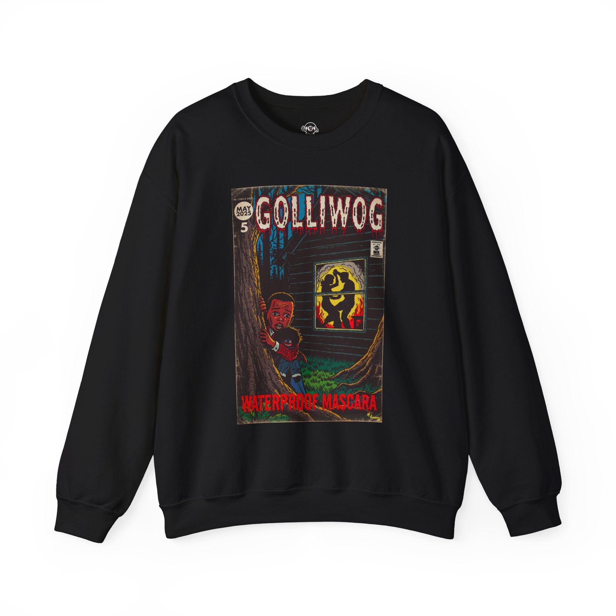 Waterproof Mascara - Golliwog - Unisex Heavy Blend™ Crewneck Sweatshirt
