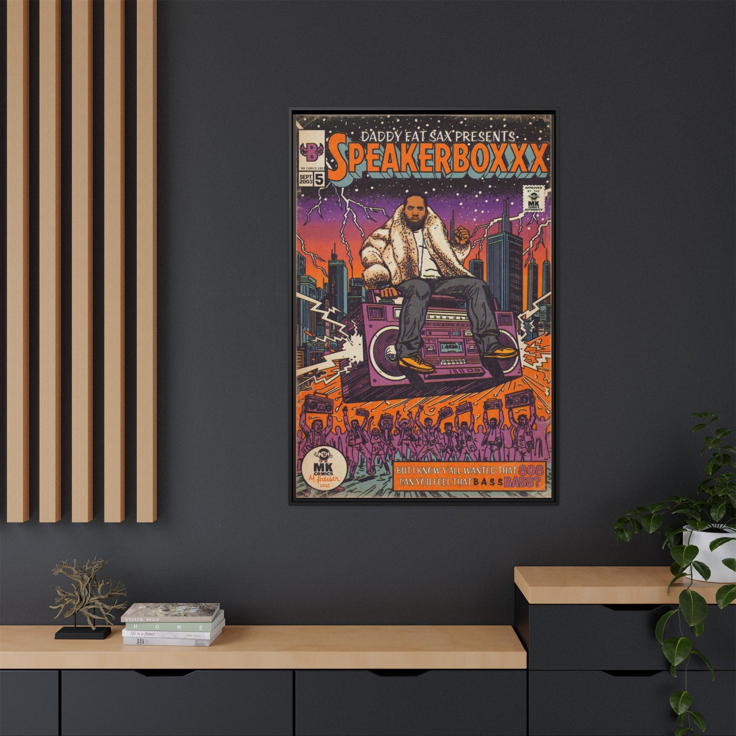 Speaker Boxxx - Matte Canvas, Framed (Multi-color)