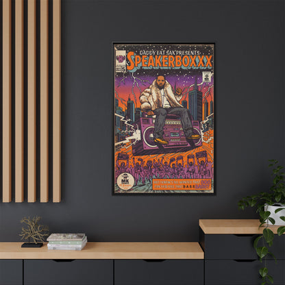 Speaker Boxxx - Matte Canvas, Framed (Multi-color)