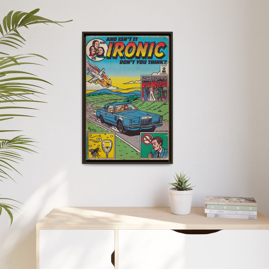 Ironic - Matte Canvas, Framed (Multi-color)