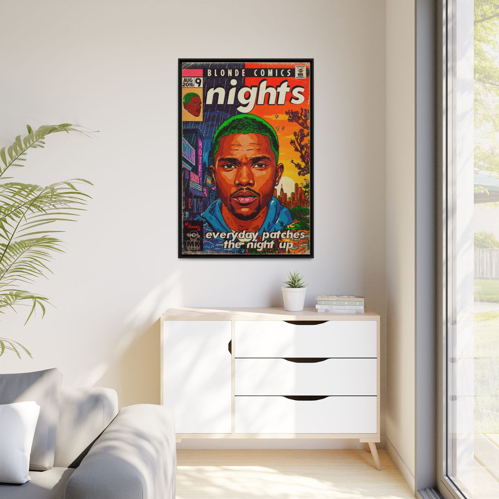 Nights - Matte Canvas, Framed (Multi-color)