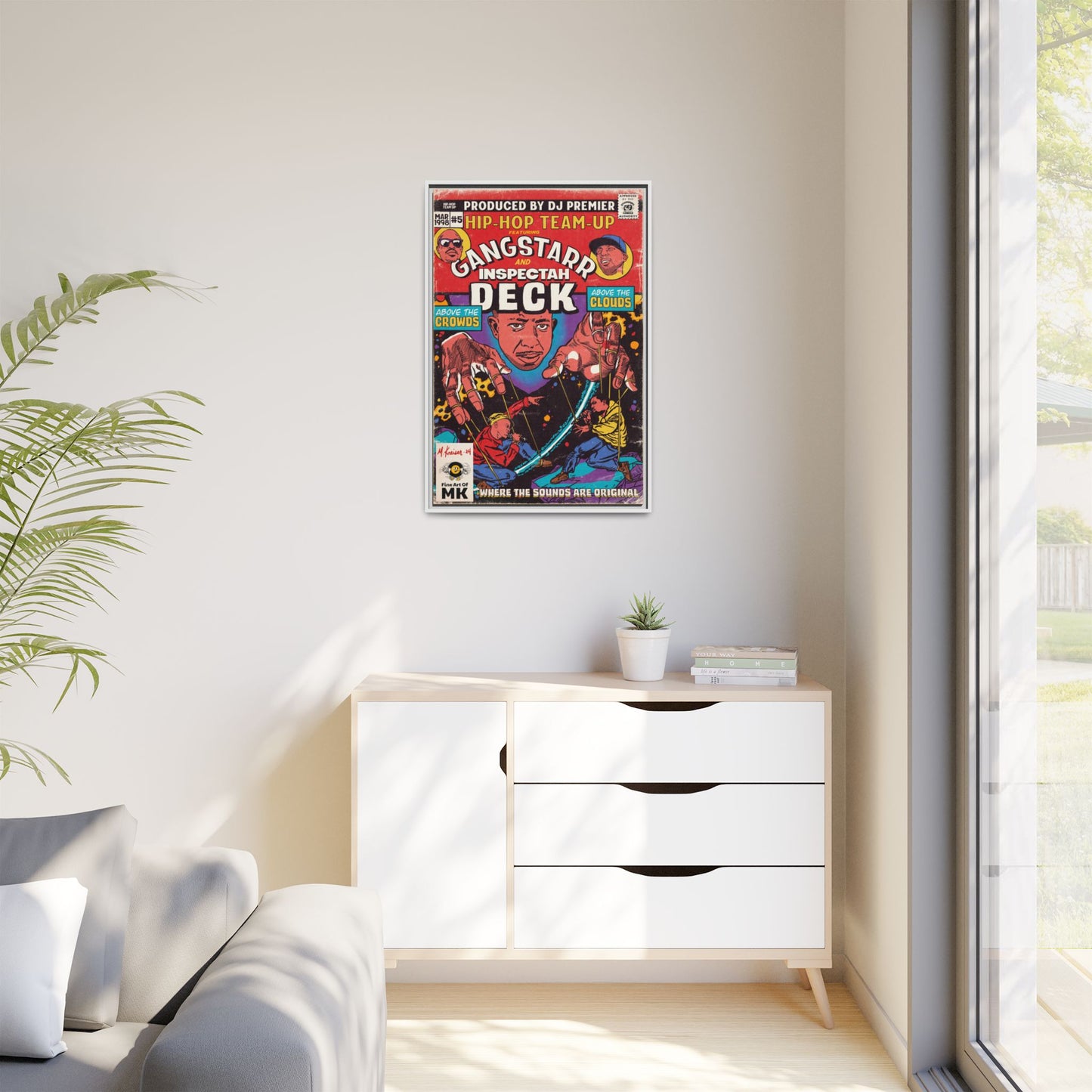 Gang Starr & Inspectah Deck - Above The Clouds - Gallery Canvas Wraps, Vertical Frame