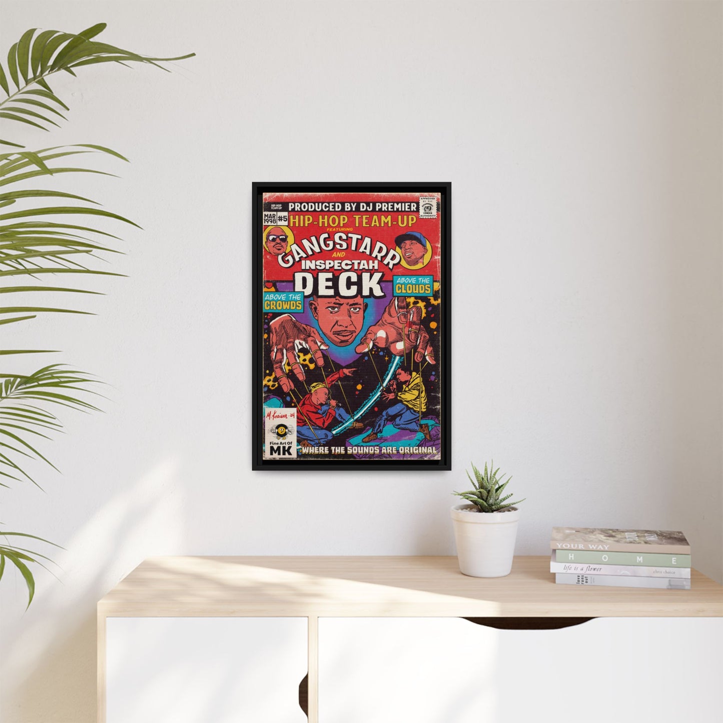 Gang Starr & Inspectah Deck - Above The Clouds - Gallery Canvas Wraps, Vertical Frame