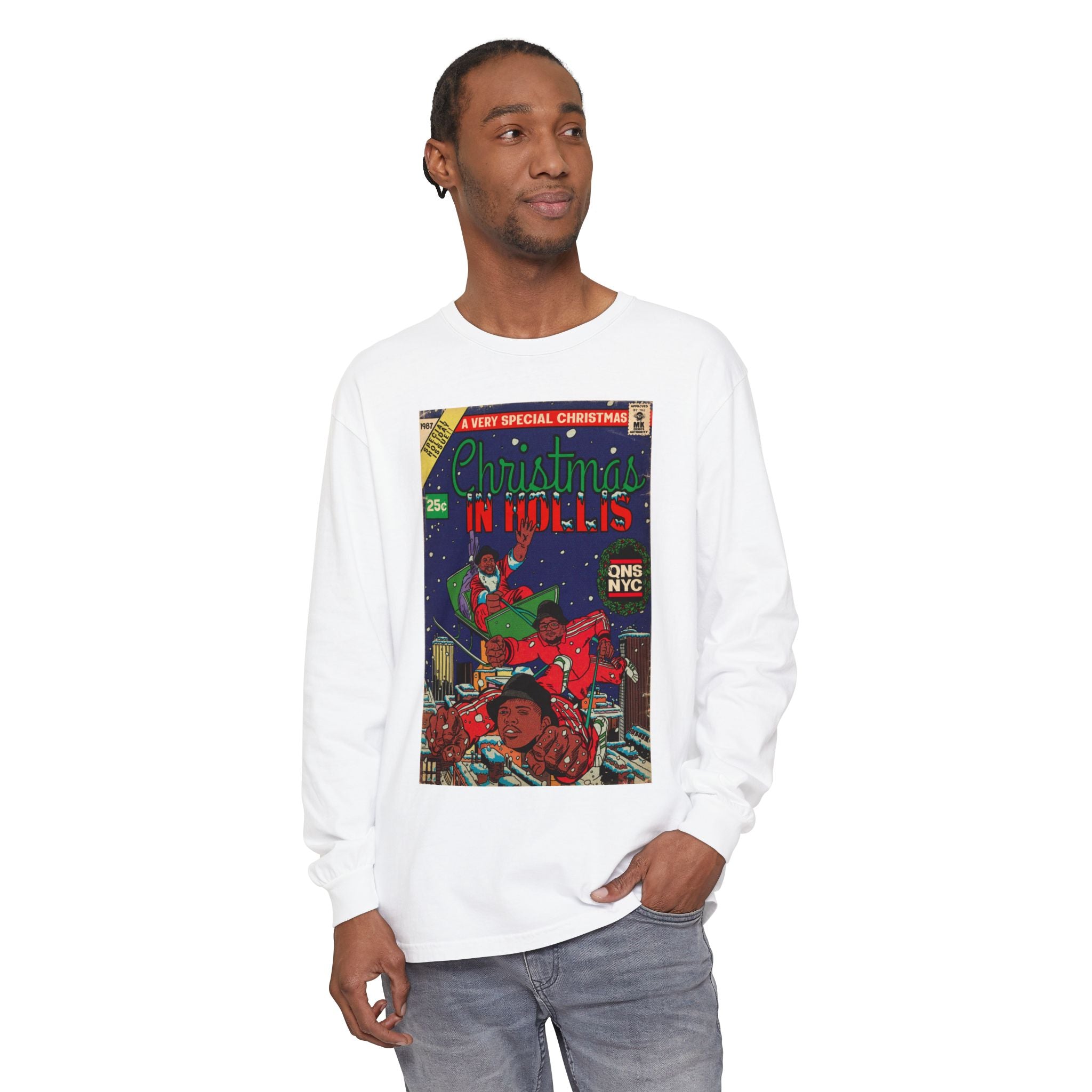 Christmas in Hollis - Unisex Comfort Colors Long Sleeve T-Shirt