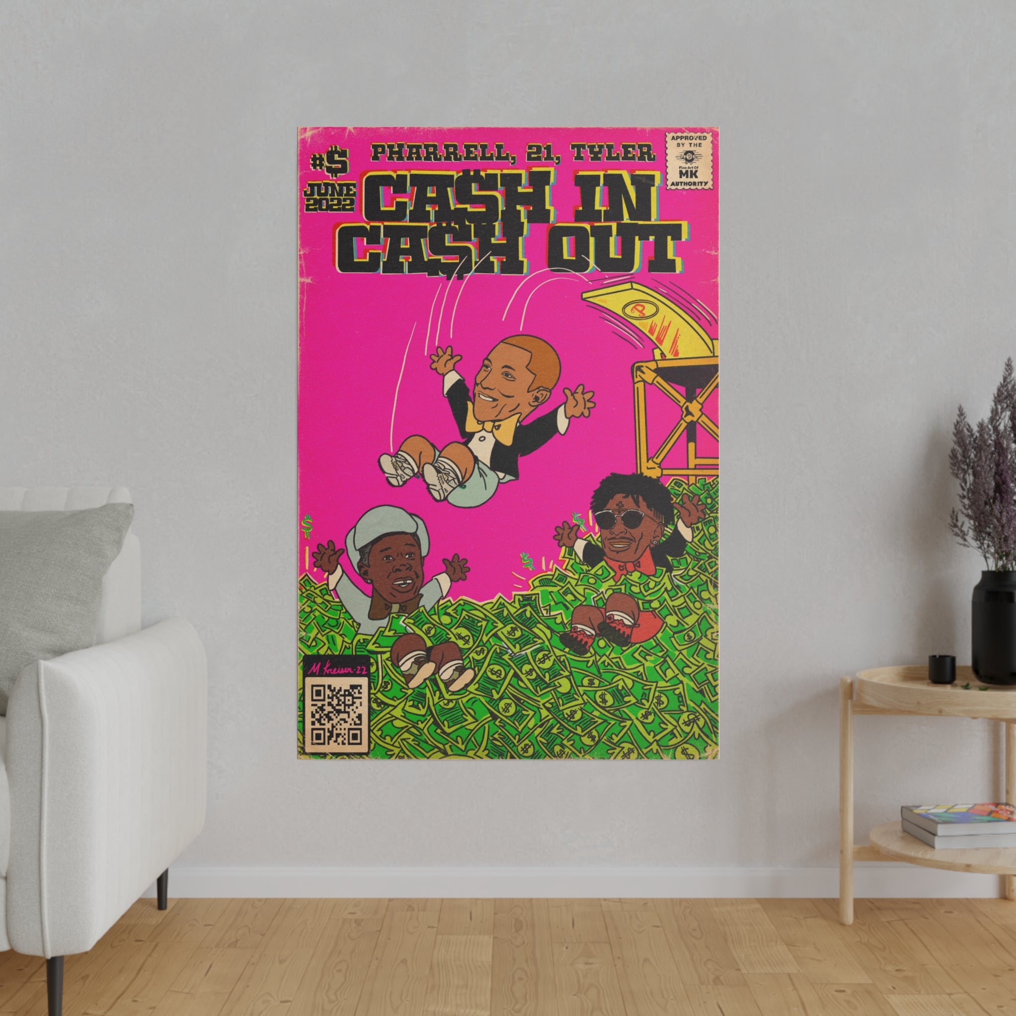 Cash In Cash Out - Matte Canvas, Stretched