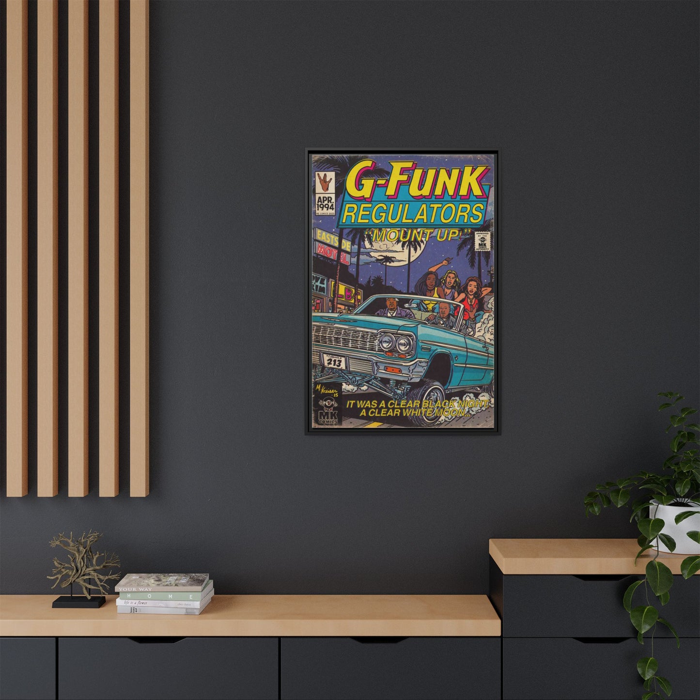 Regulate - Matte Canvas, Framed (Multi-color)