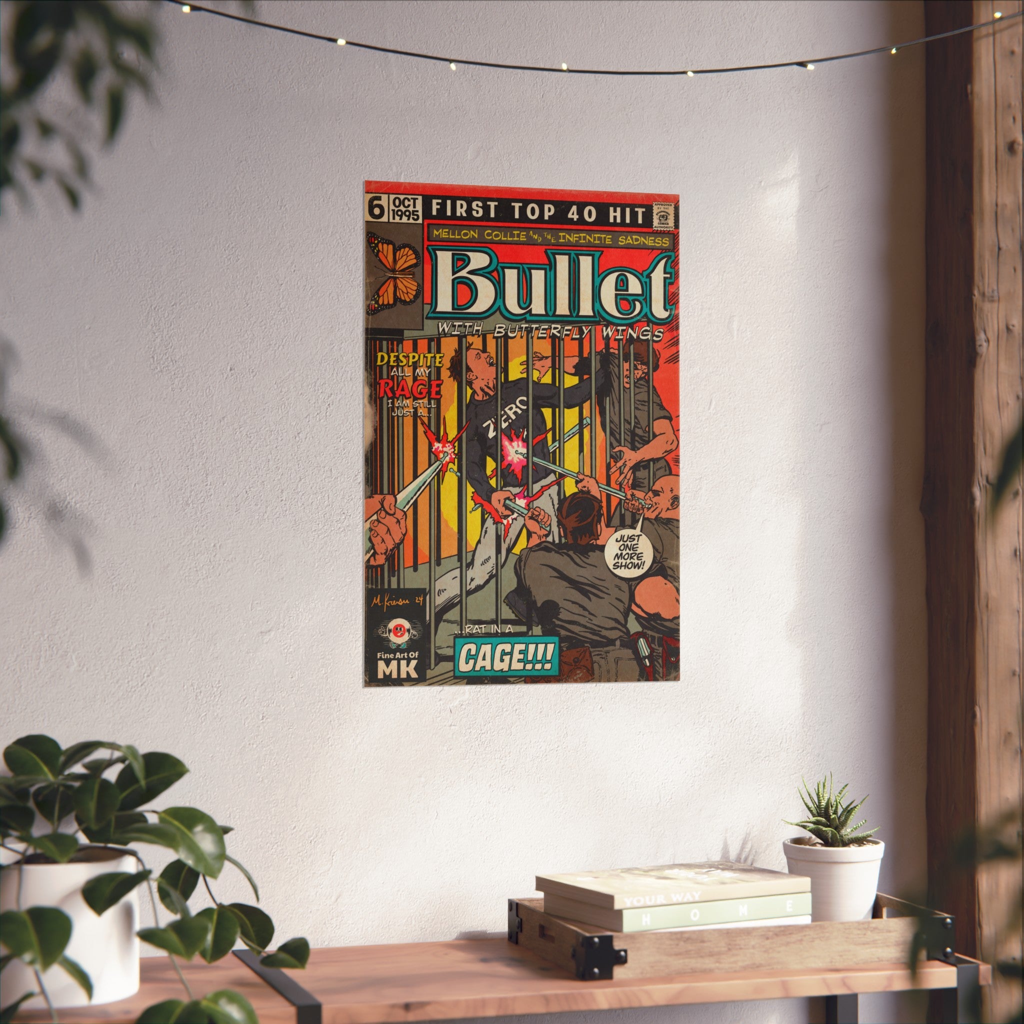 Bullet With Butterfly Wings - Matte Vertical Poster