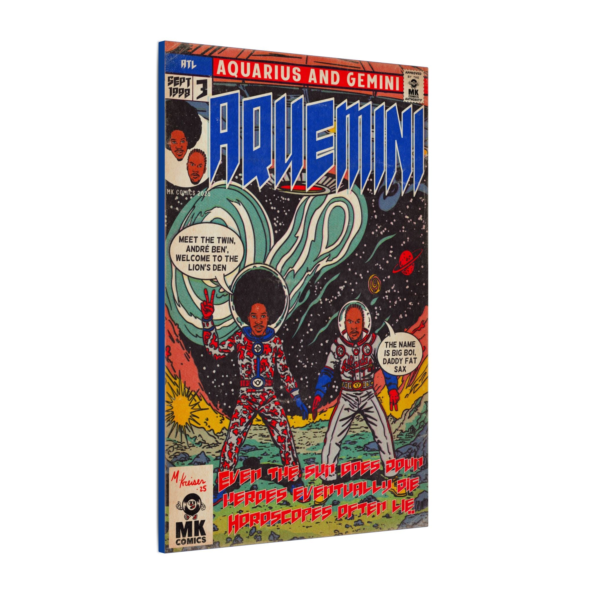 Aquemini - Comic Book Art - Matte Canvas, Stretched, 0.75" (Multi-Size)