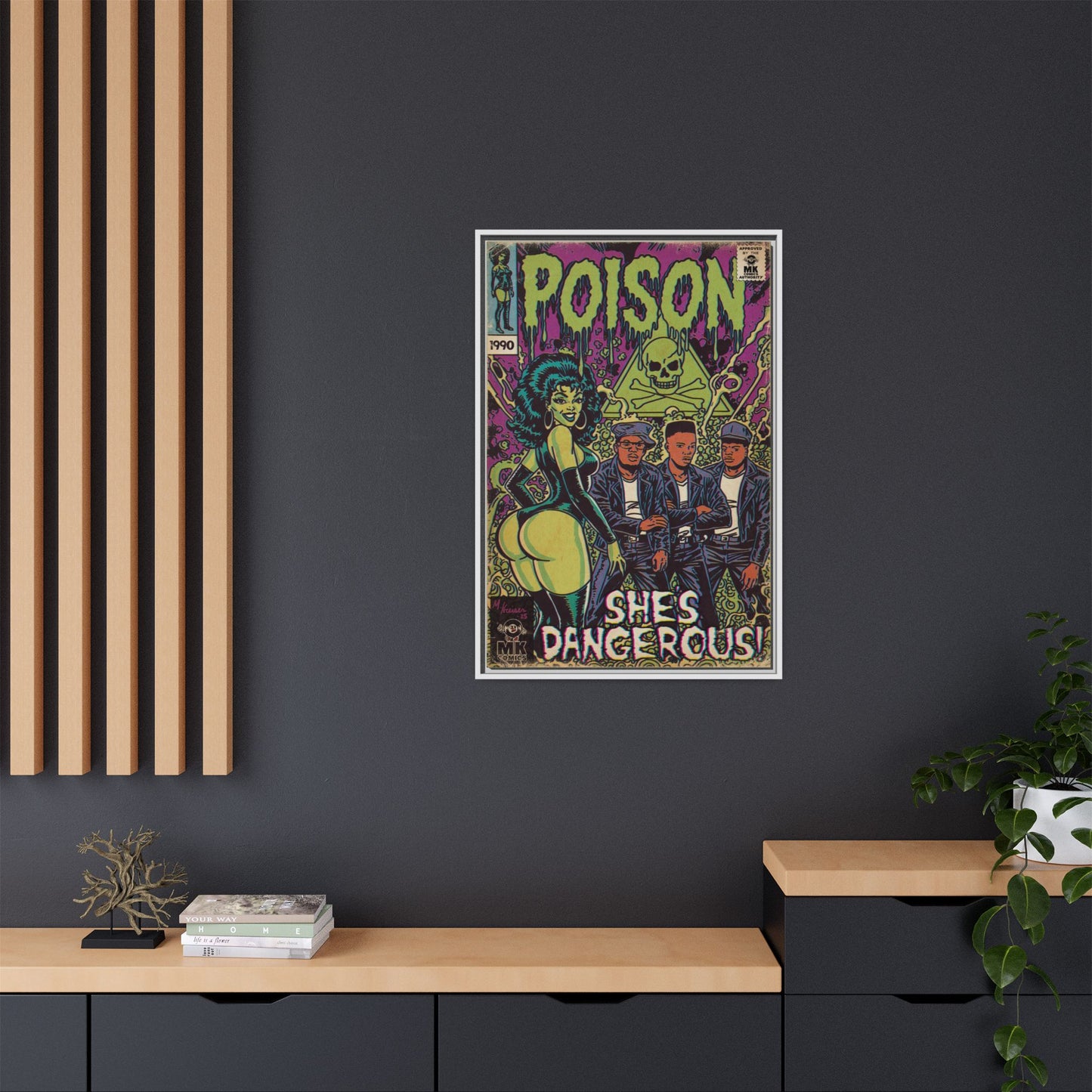 Poison - Matte Canvas, Framed (Multi-color)