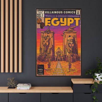 Egypt Remix - Matte Canvas, Framed (Multi-color)