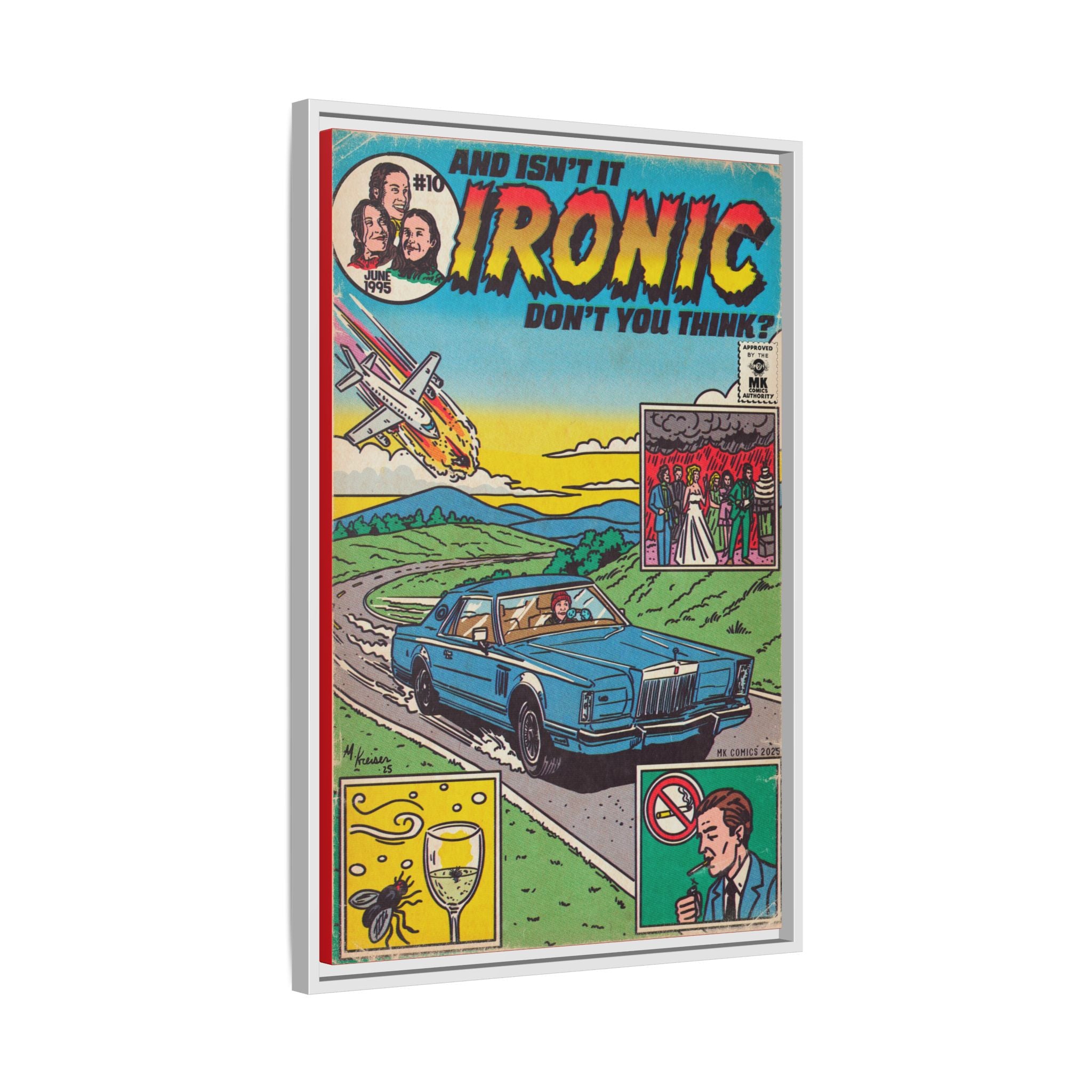 Ironic - Matte Canvas, Framed (Multi-color)