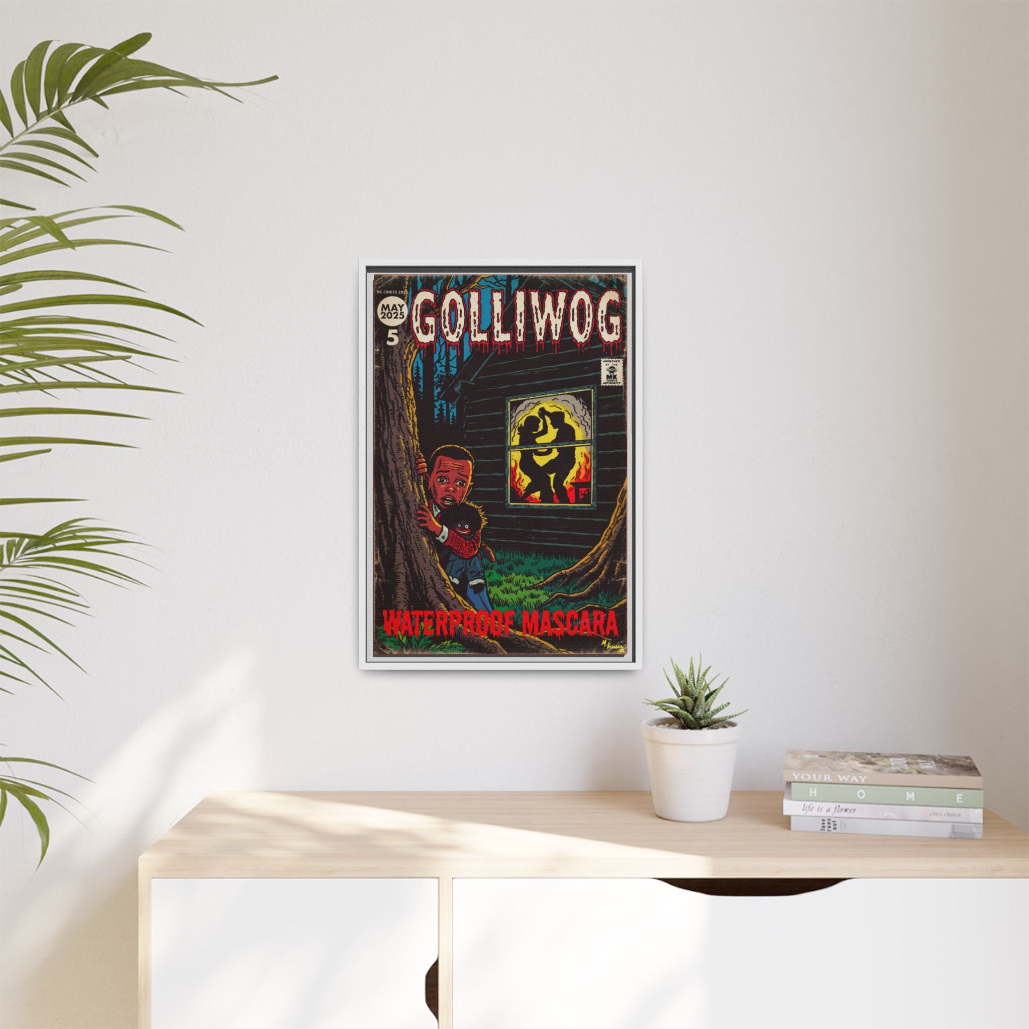 Waterproof Mascara - Golliwog - Matte Canvas, Framed (Multi-color)