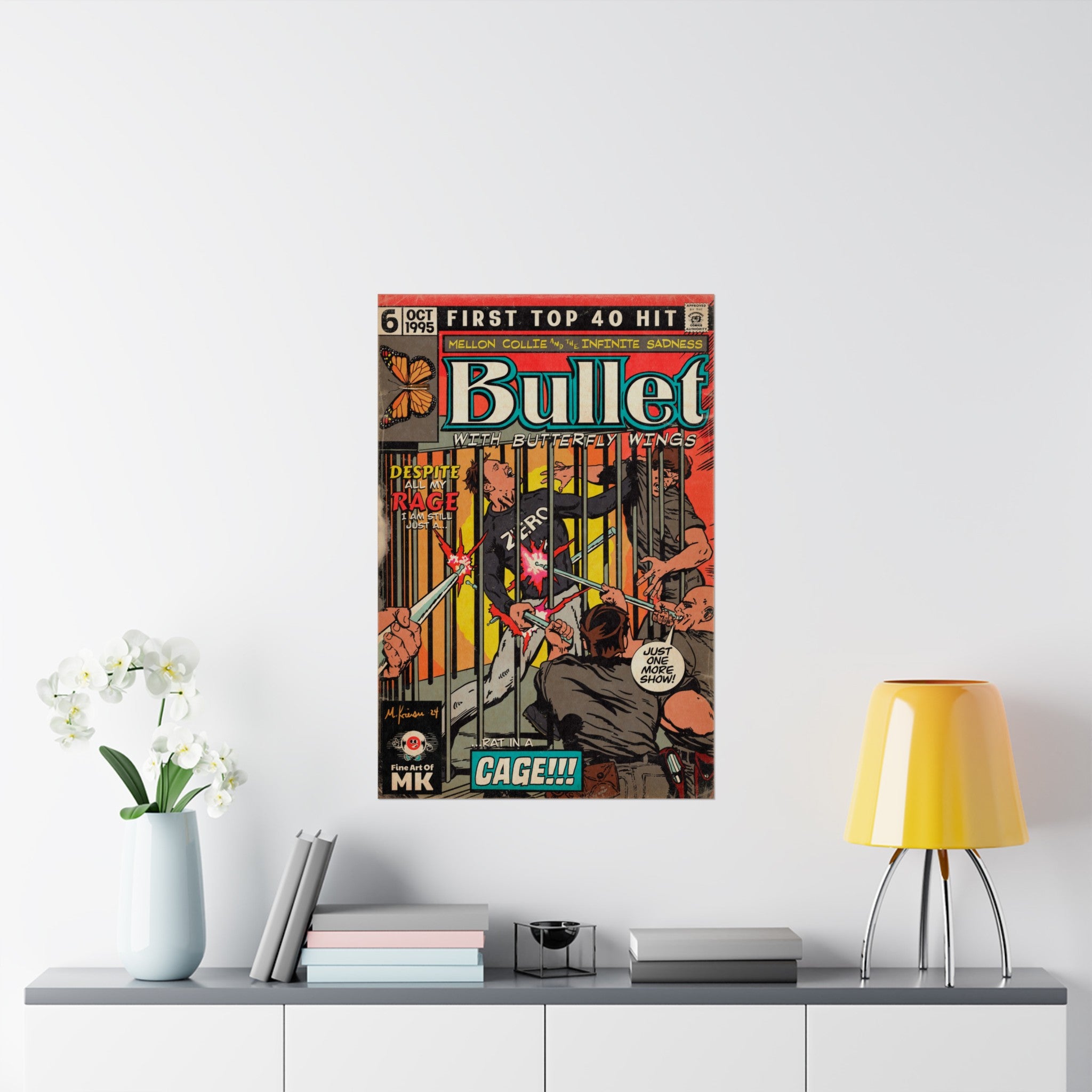 Bullet With Butterfly Wings - Matte Vertical Poster