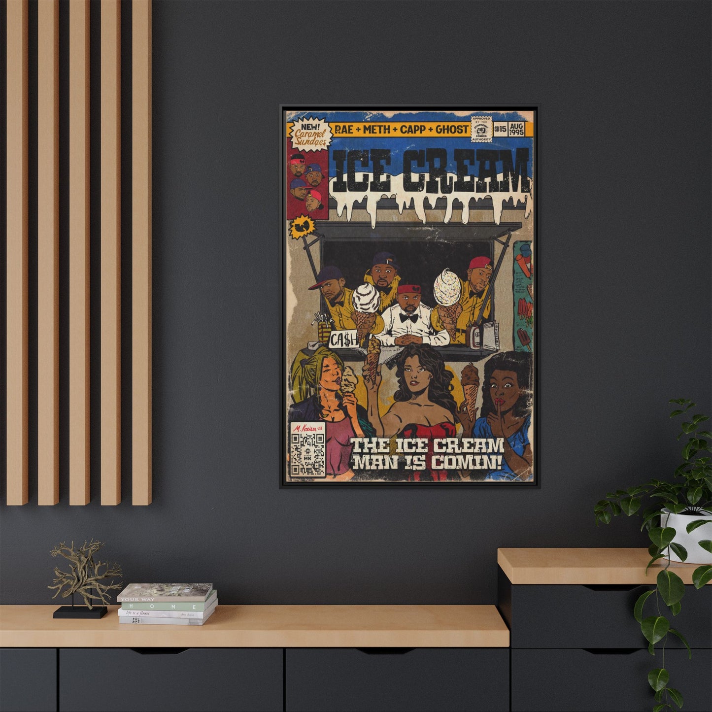 Raekwon- Ice Cream - Gallery Canvas Wraps, Vertical Frame