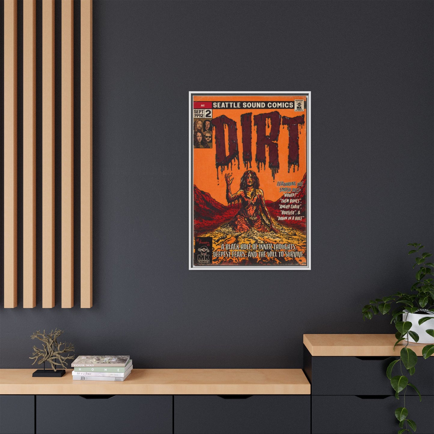 Dirt - Matte Canvas, Framed (Multi-color)