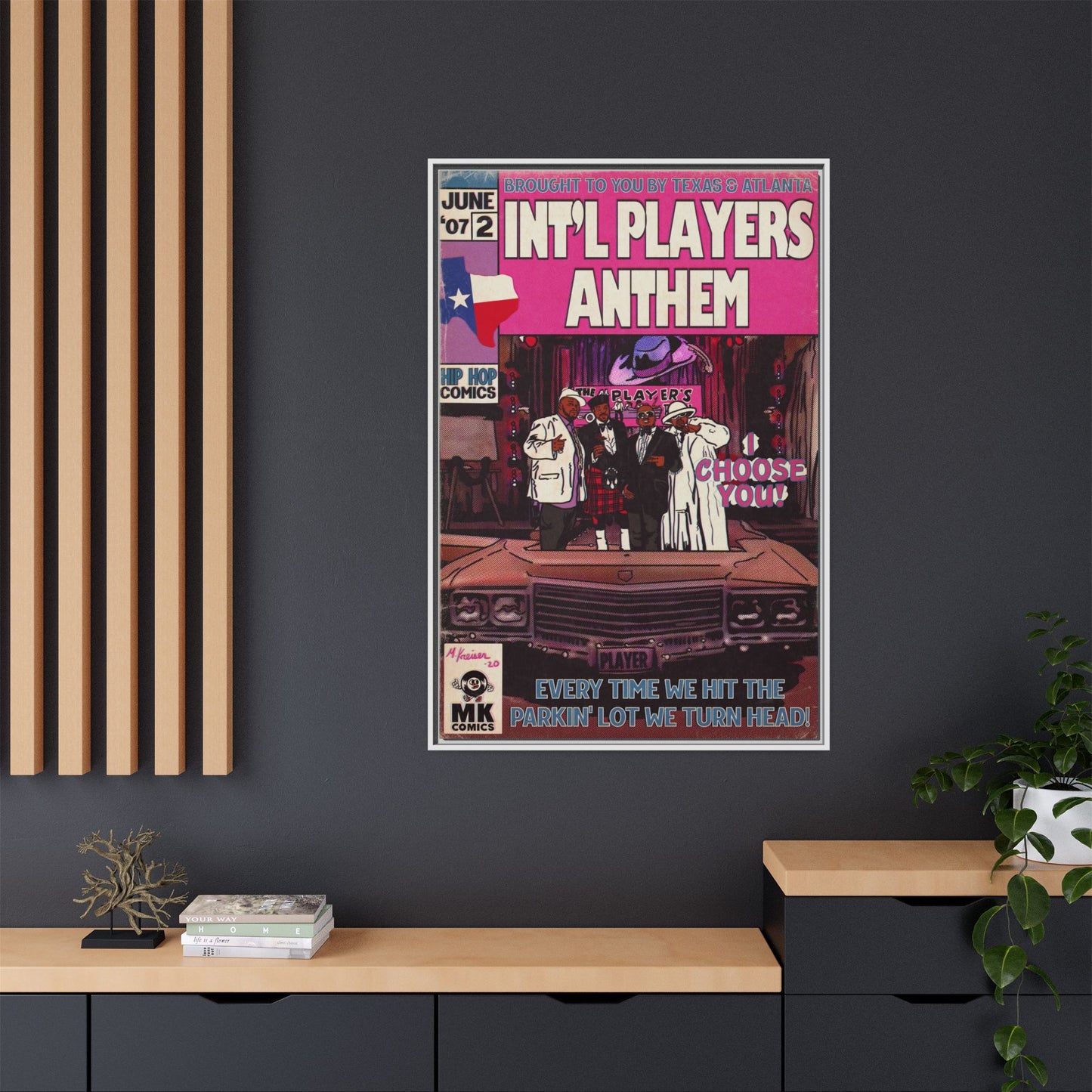 Int’l Players Anthem - Matte Canvas, Framed (Multi-color)