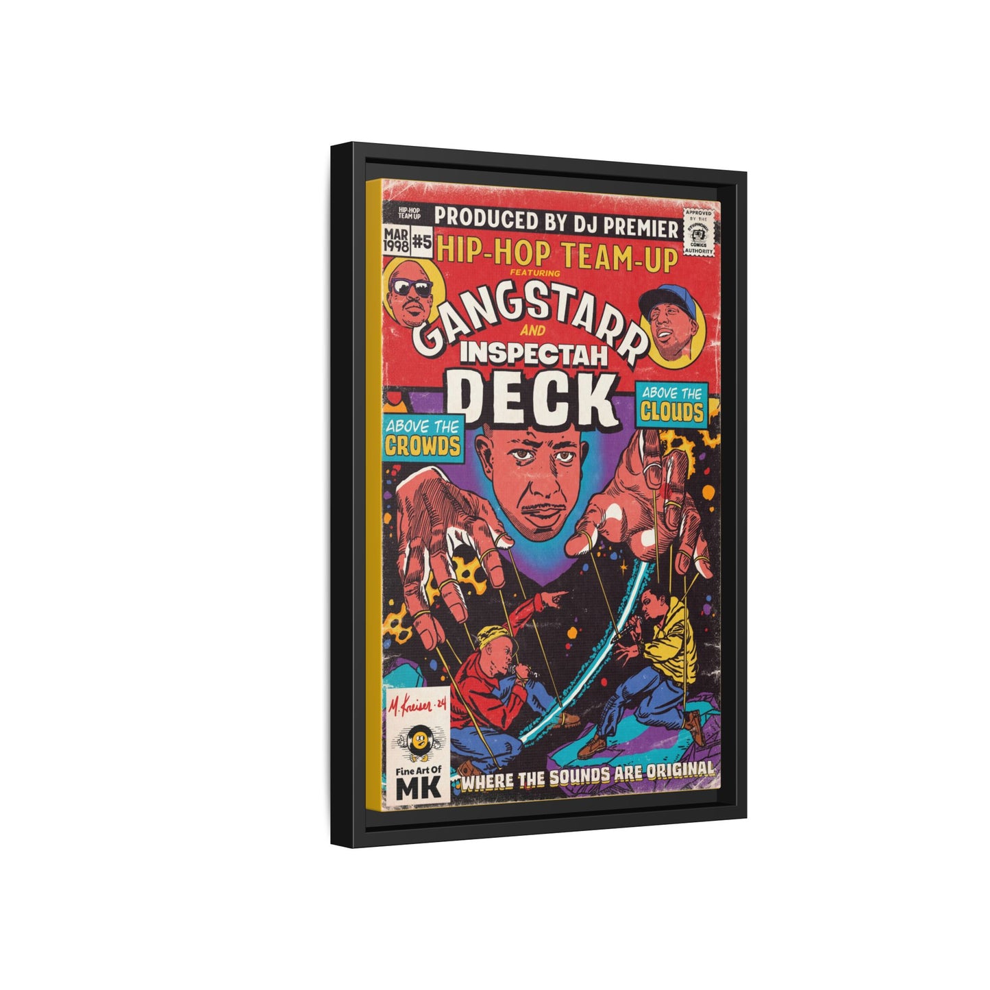 Gang Starr & Inspectah Deck - Above The Clouds - Gallery Canvas Wraps, Vertical Frame