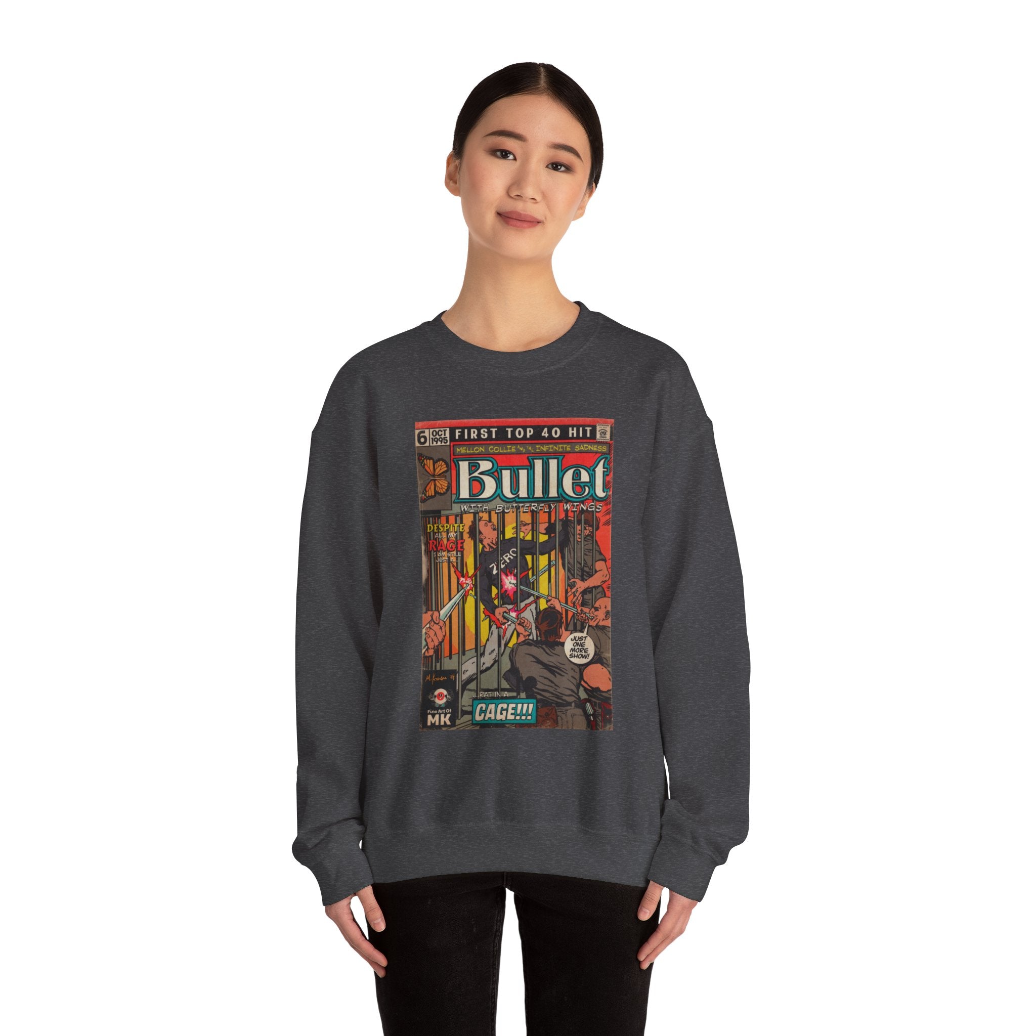 Bullet With Butterfly Wings - Unisex Heavy Blend™ Crewneck Sweatshirt
