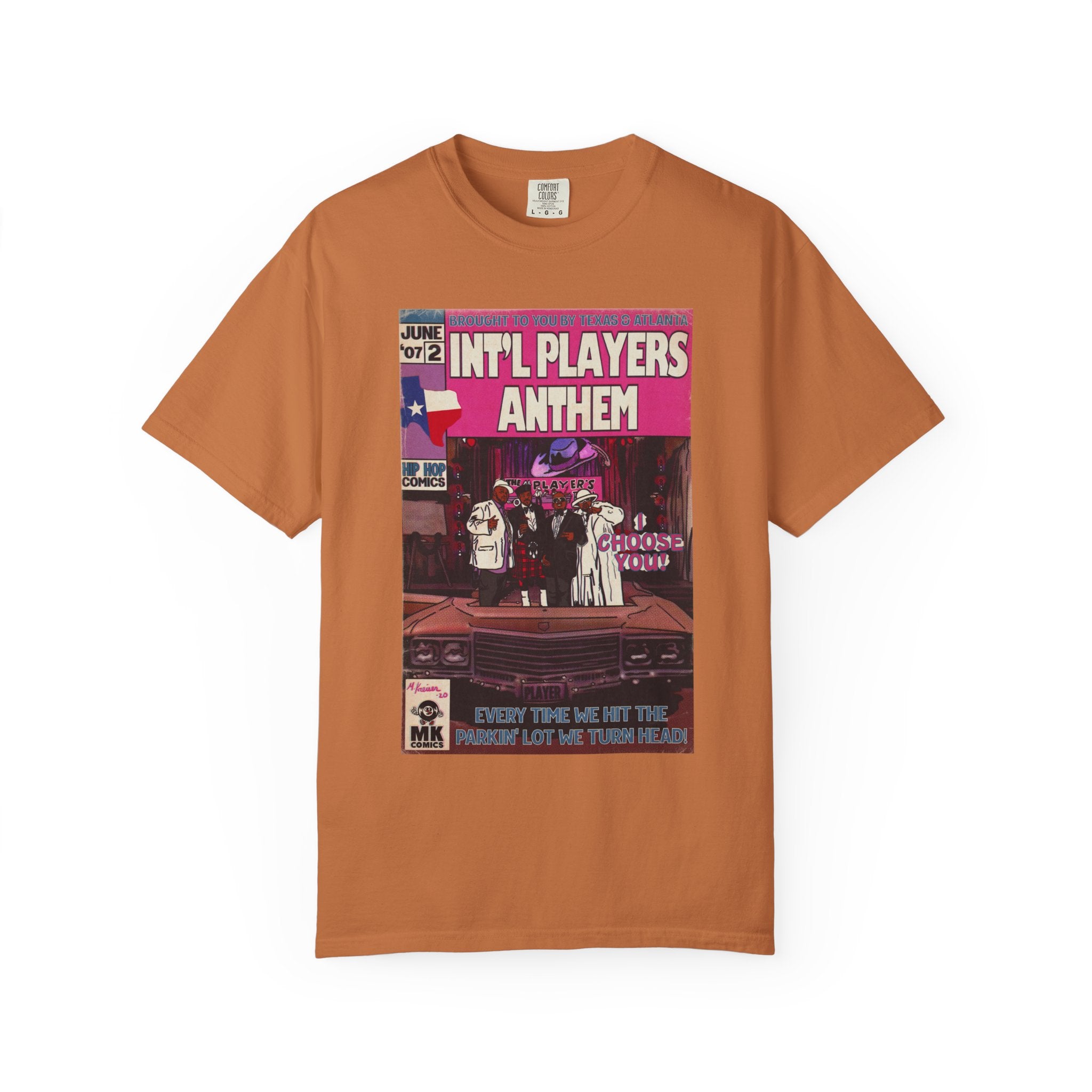 Int’l Players Anthem - Unisex Comfort Colors T-shirt | Hip Hop Graphic Tee, Garment-Dyed Soft Cotton, Relaxed Fit