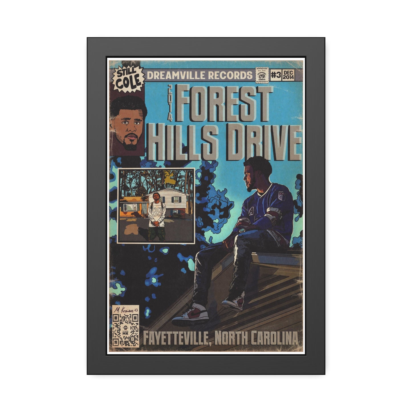 J Cole - 2014 Forest Hills Drive - Framed Paper Posters