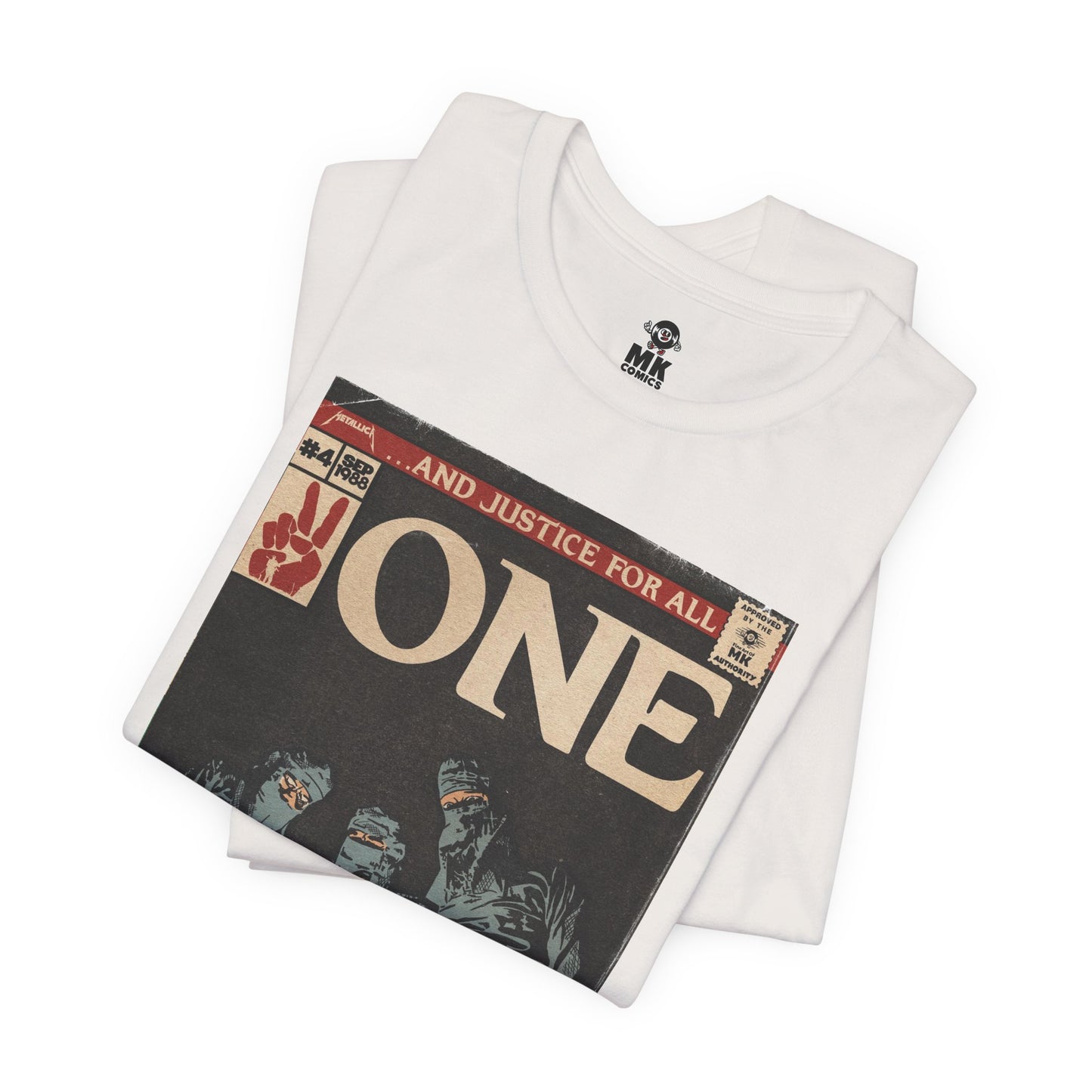 Metallica- One - Comic Book Art - Unisex Jersey Short Sleeve Tee