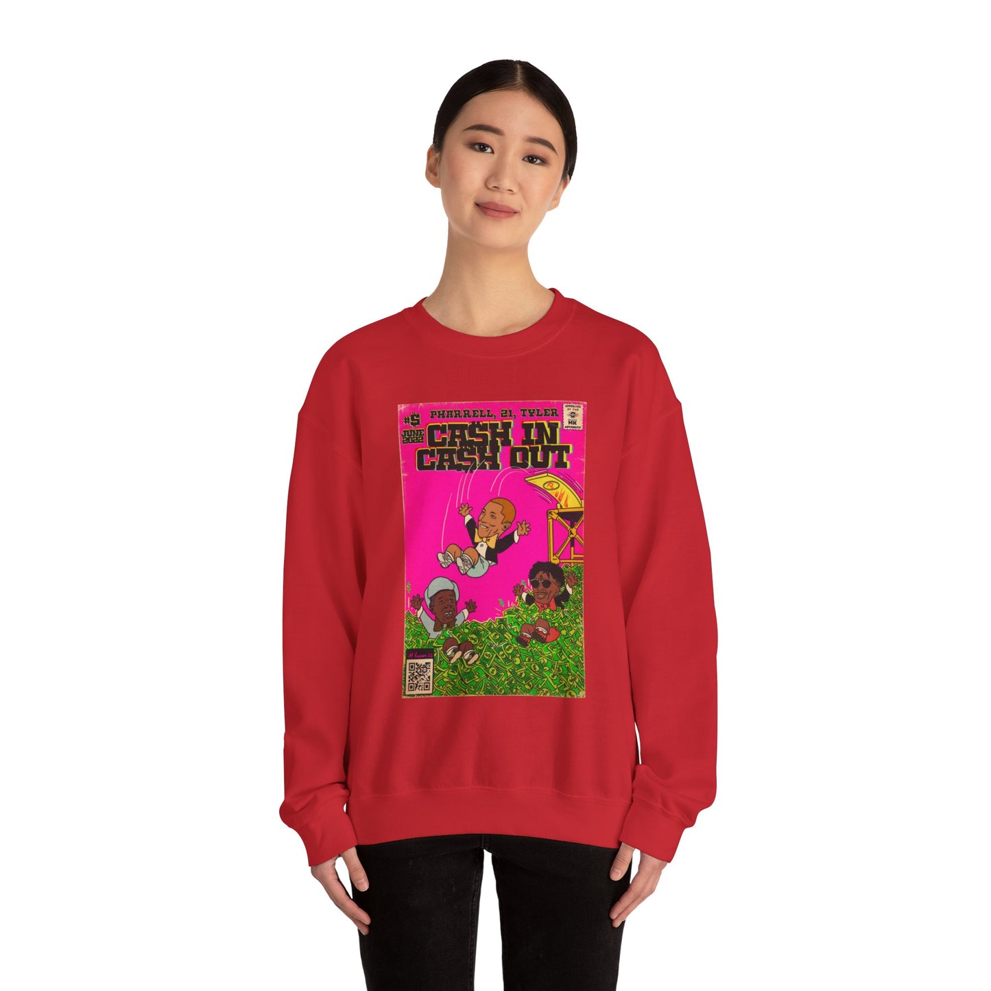 Pharrell, 21 Savage & Tyler - Cash In Cash Out - Unisex Heavy Blend™ Crewneck Sweatshirt