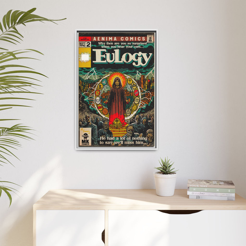 Eulogy - Matte Canvas, Framed (Multi-color)