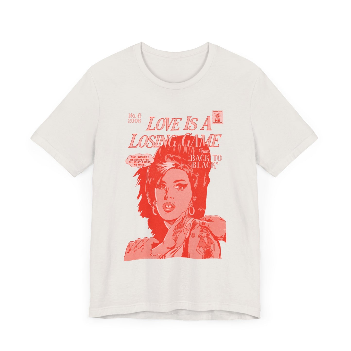 Amy Winehouse - Love is a Losing Game - RED VARIANT - Unisex Jersey Short Sleeve Tee