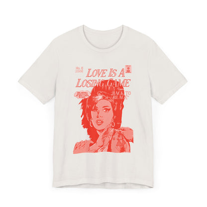 Amy Winehouse - Love is a Losing Game - RED VARIANT - Unisex Jersey Short Sleeve Tee