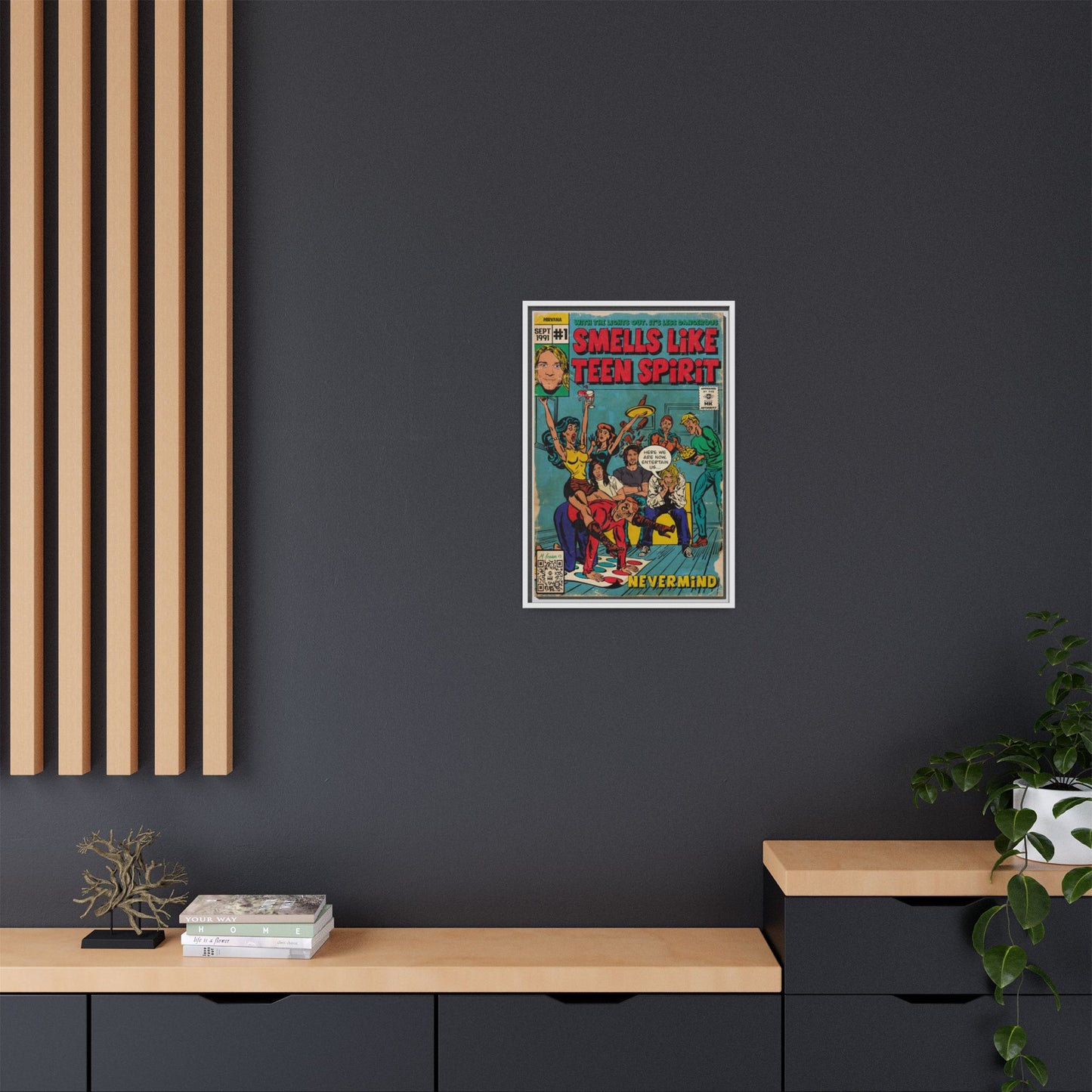Nirvana - Smells Like Teen Spirit -  Gallery Canvas Wraps, Vertical Frame