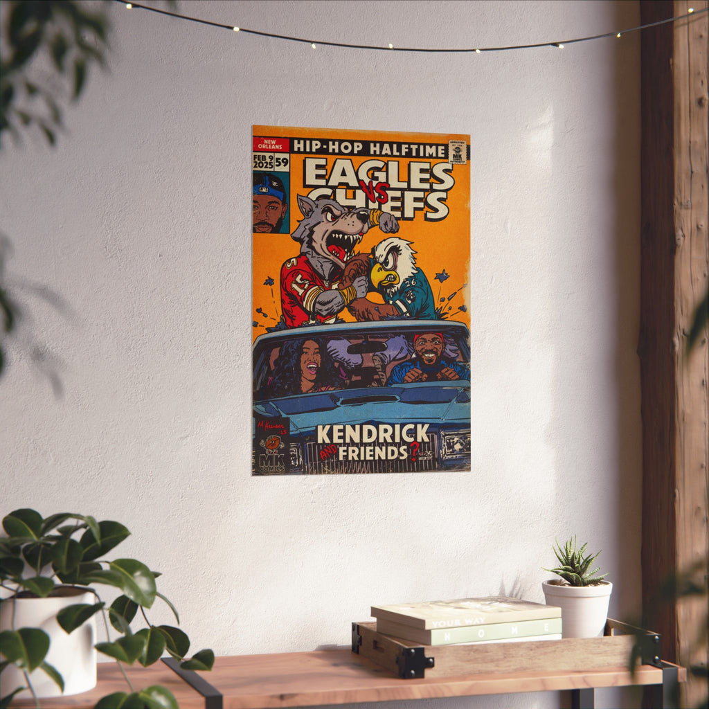 2025 Halftime - Eagles vs Chiefs - Matte Vertical Posters