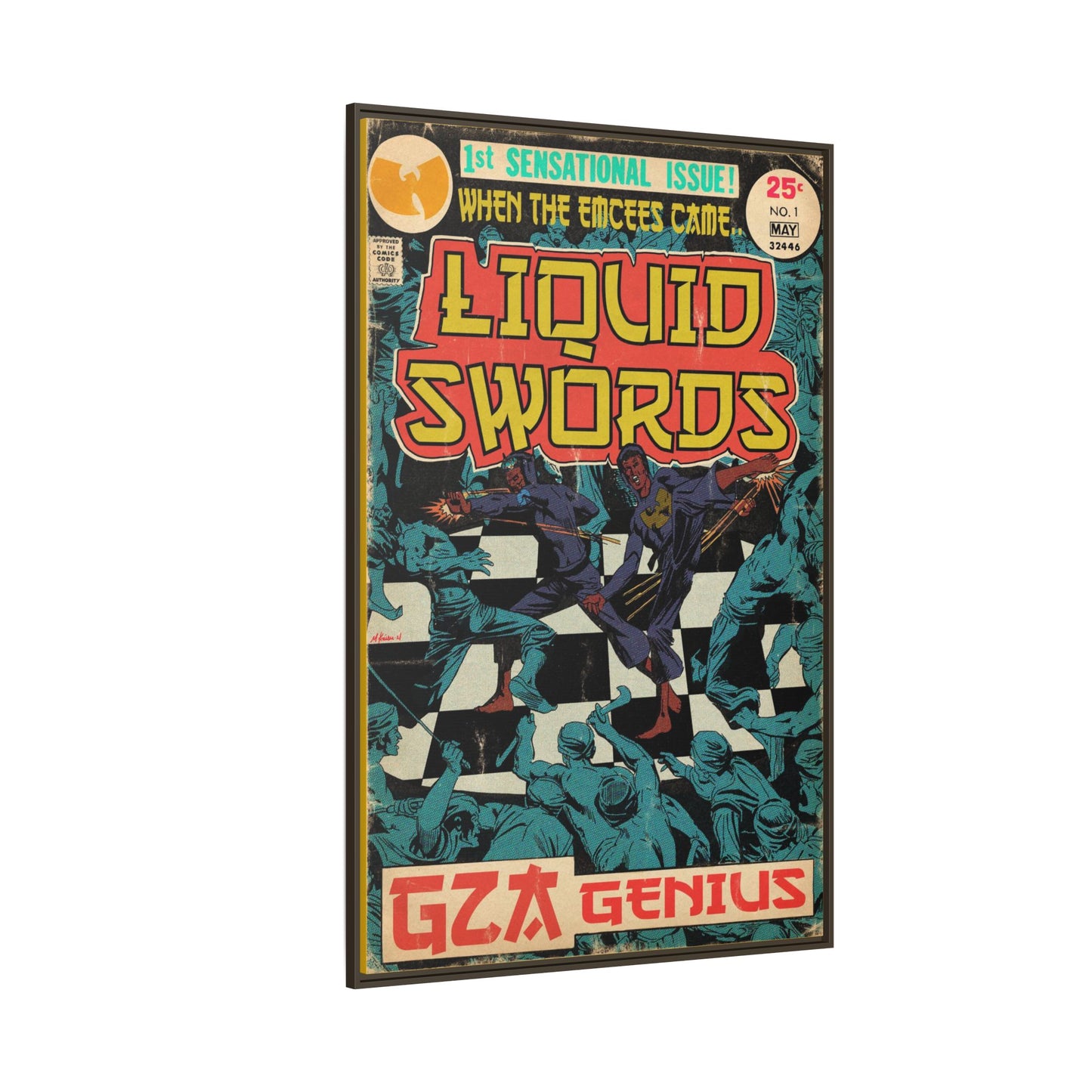 GZA/Genius - Liquid Swords - Gallery Canvas Wraps, Vertical Frame