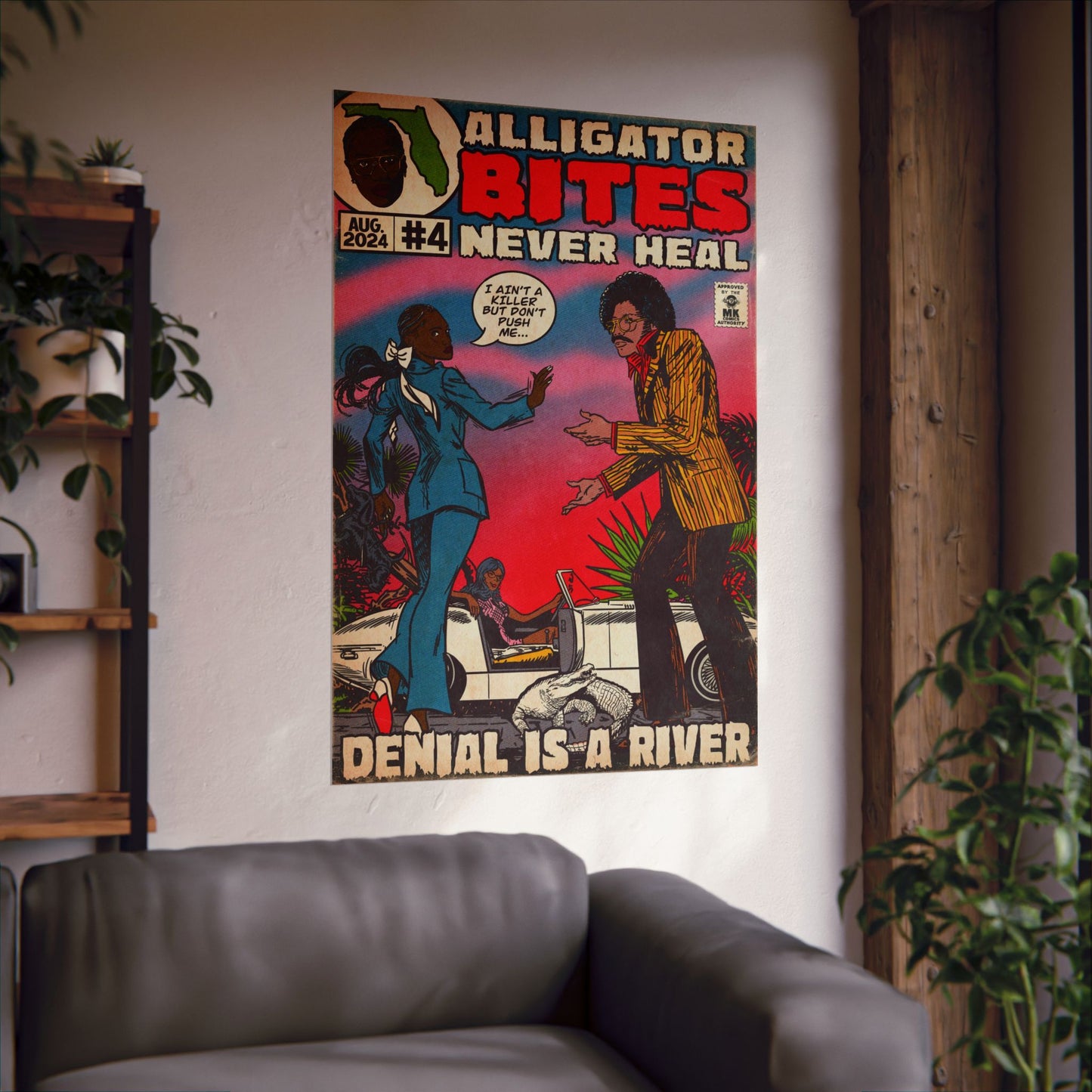 Denial is a River - Alligator Bites - Matte Vertical Posters