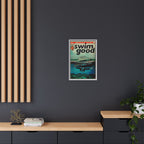 Swim Good - Matte Canvas, Framed (Multi-color)