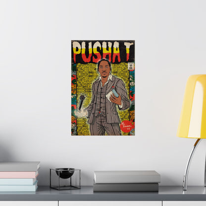 Pusha T - Comic Book Art - Matte Vertical Poster