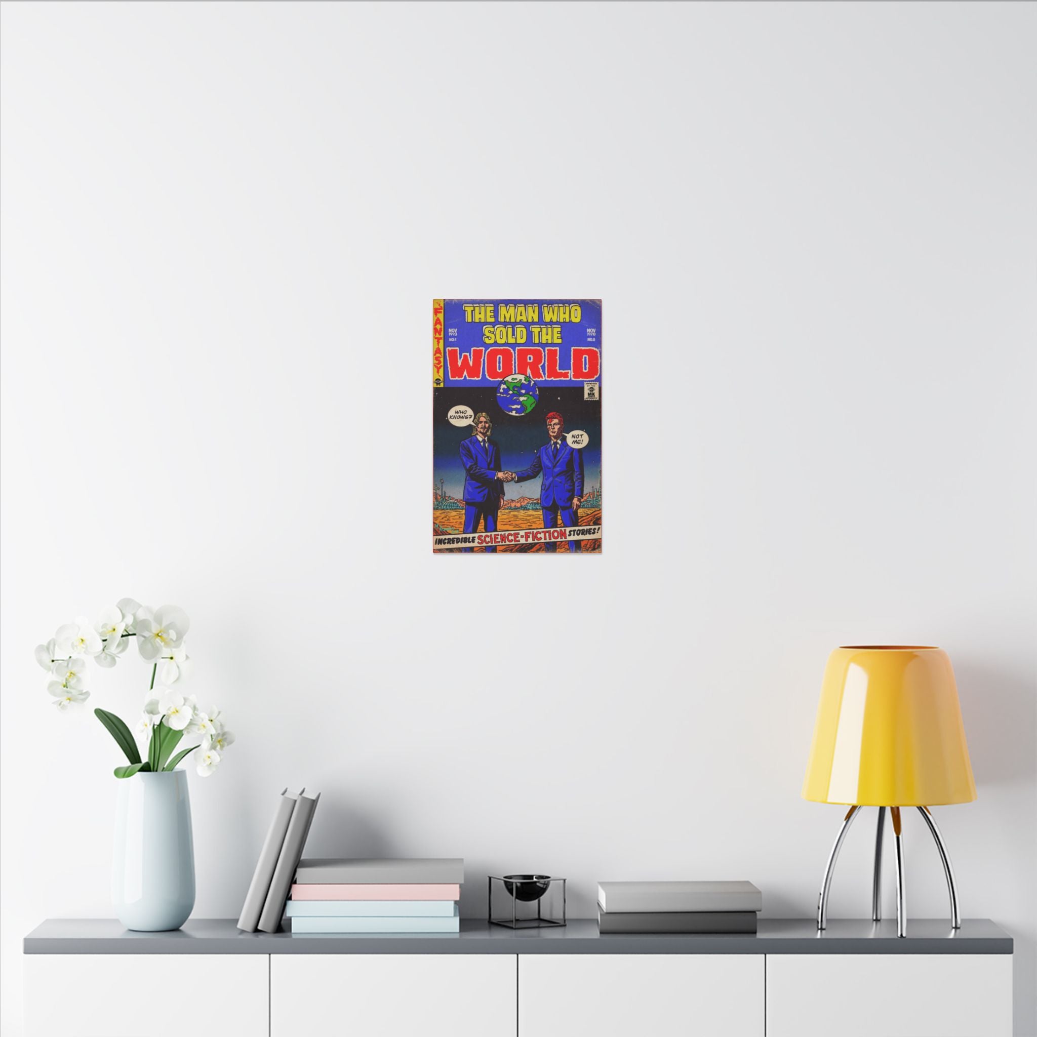 Bowie & Cobain - The Man Who Sold the World - Matte Canvas, Stretched
