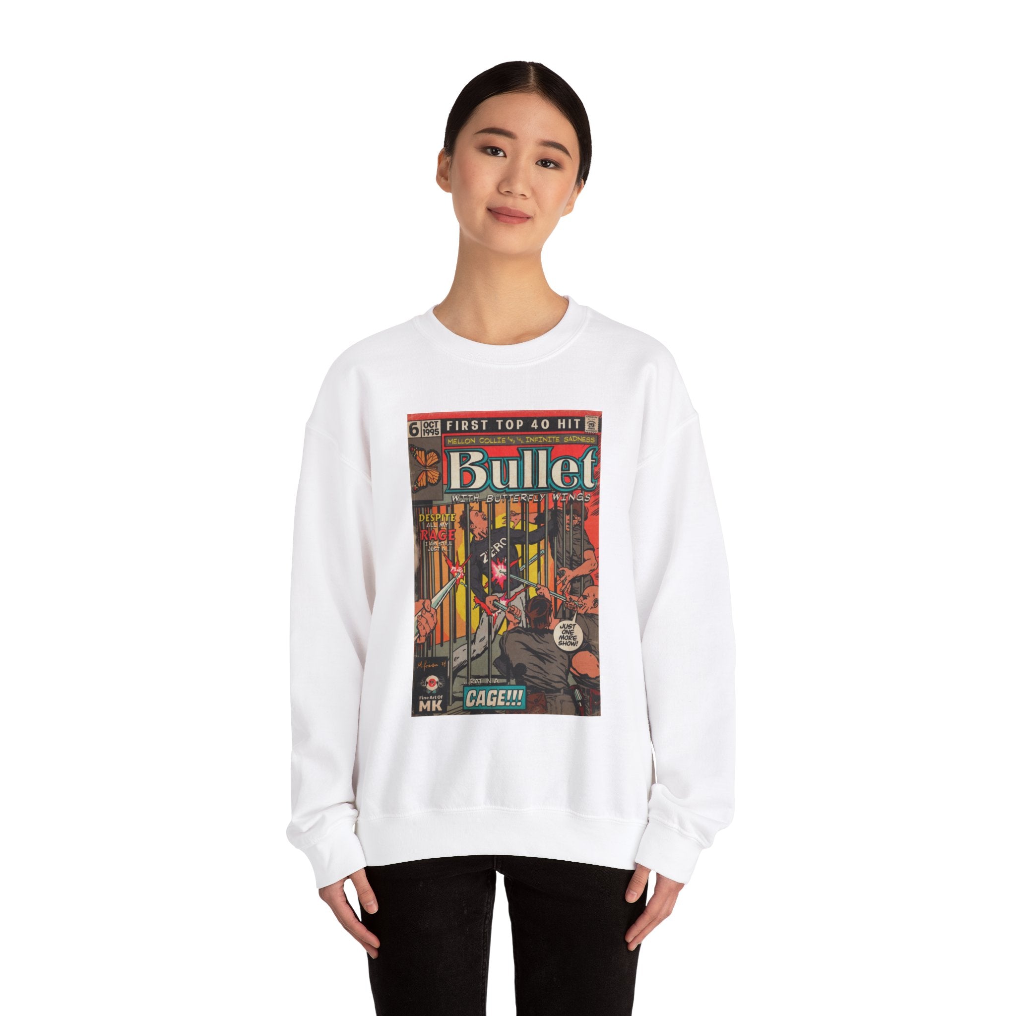 Bullet With Butterfly Wings - Unisex Heavy Blend™ Crewneck Sweatshirt