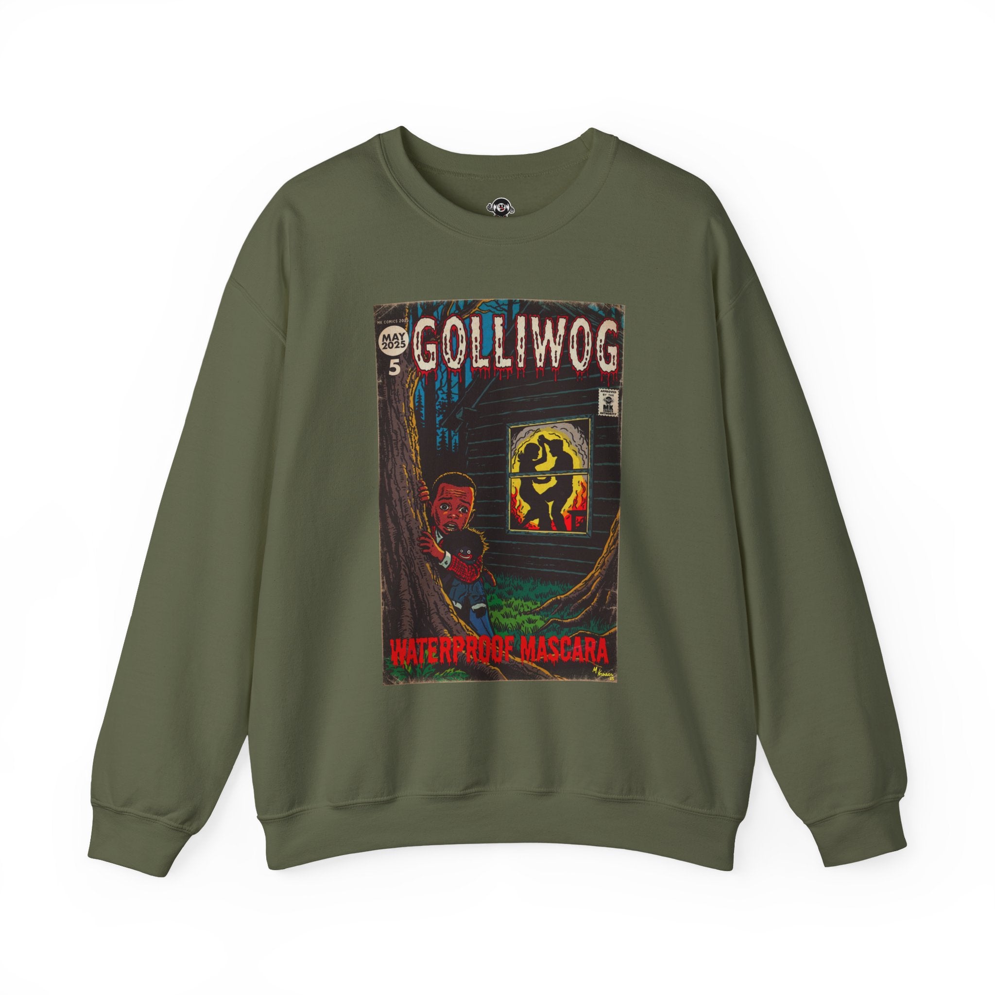 Waterproof Mascara - Golliwog - Unisex Heavy Blend™ Crewneck Sweatshirt